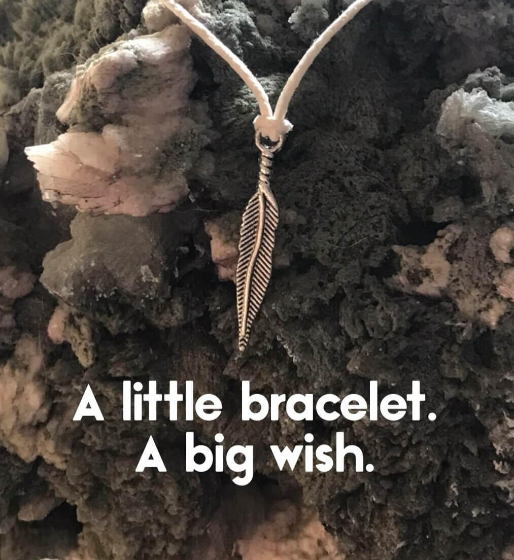 Wish bracelets on crystals tibetan silver charm wish bracelets on crystals, made in UK