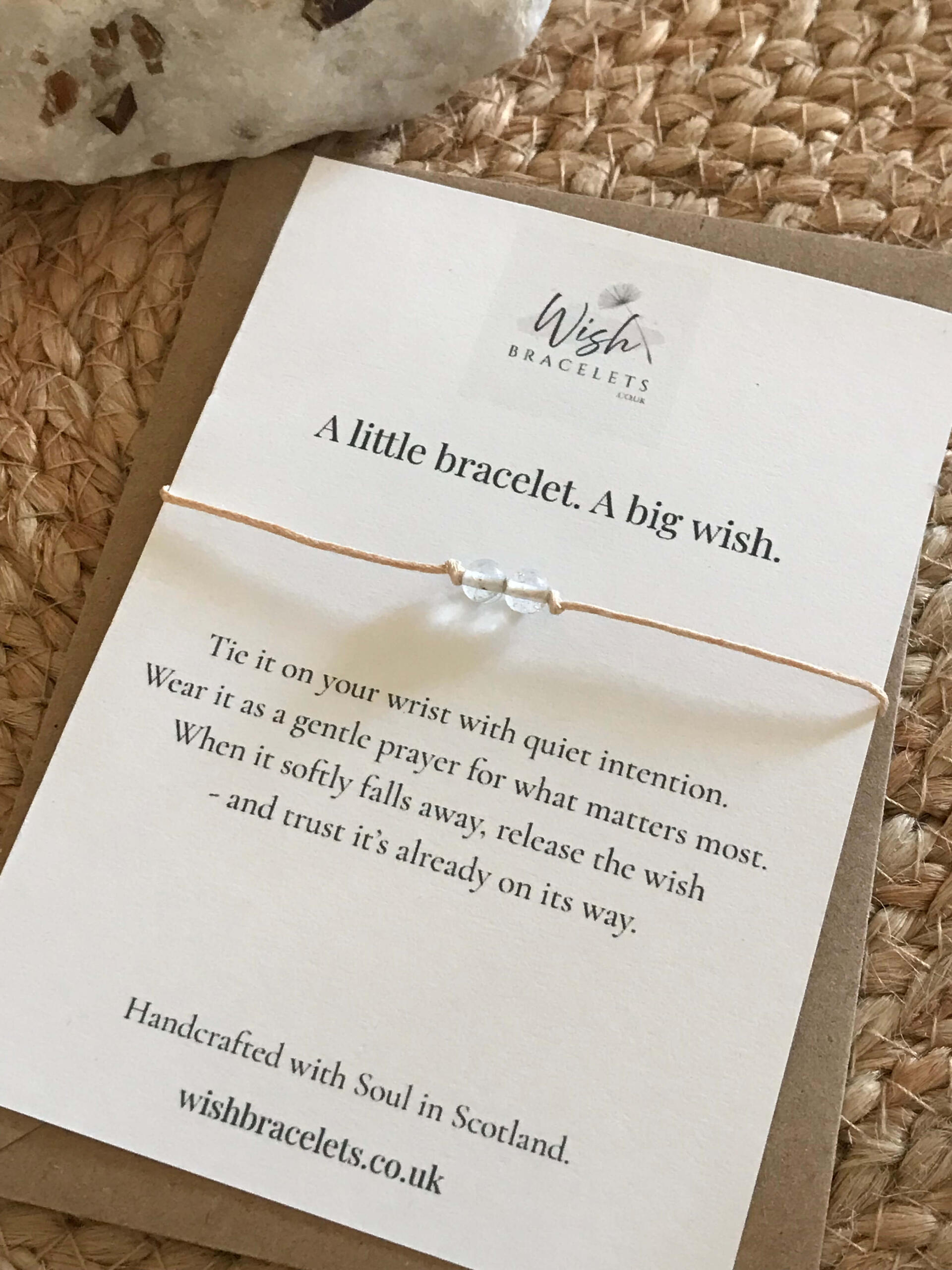 Tiny Miracles Wish Bracelet tibetan silver stork wish bracelet on wish card with envelope
