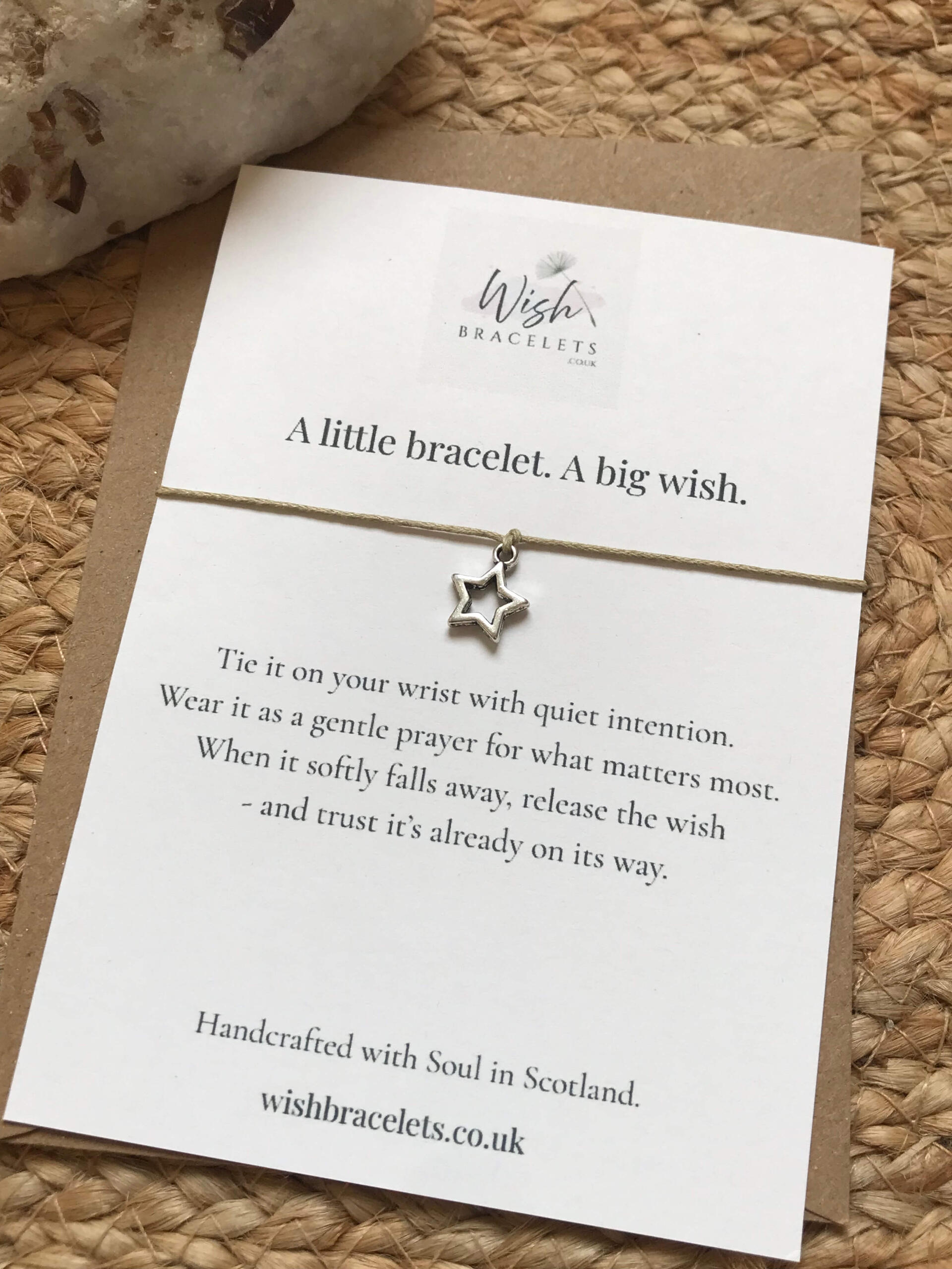 Love Connection Wish Bracelet Love heart charm wish bracelet on wish card